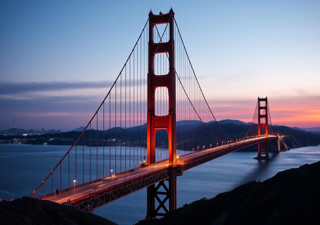Golden Gate Bridge San Francisco by night