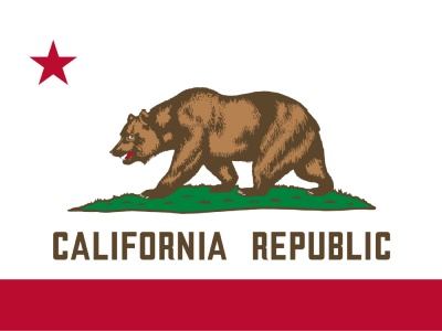 California Republic USA vlag reizen naar Californie